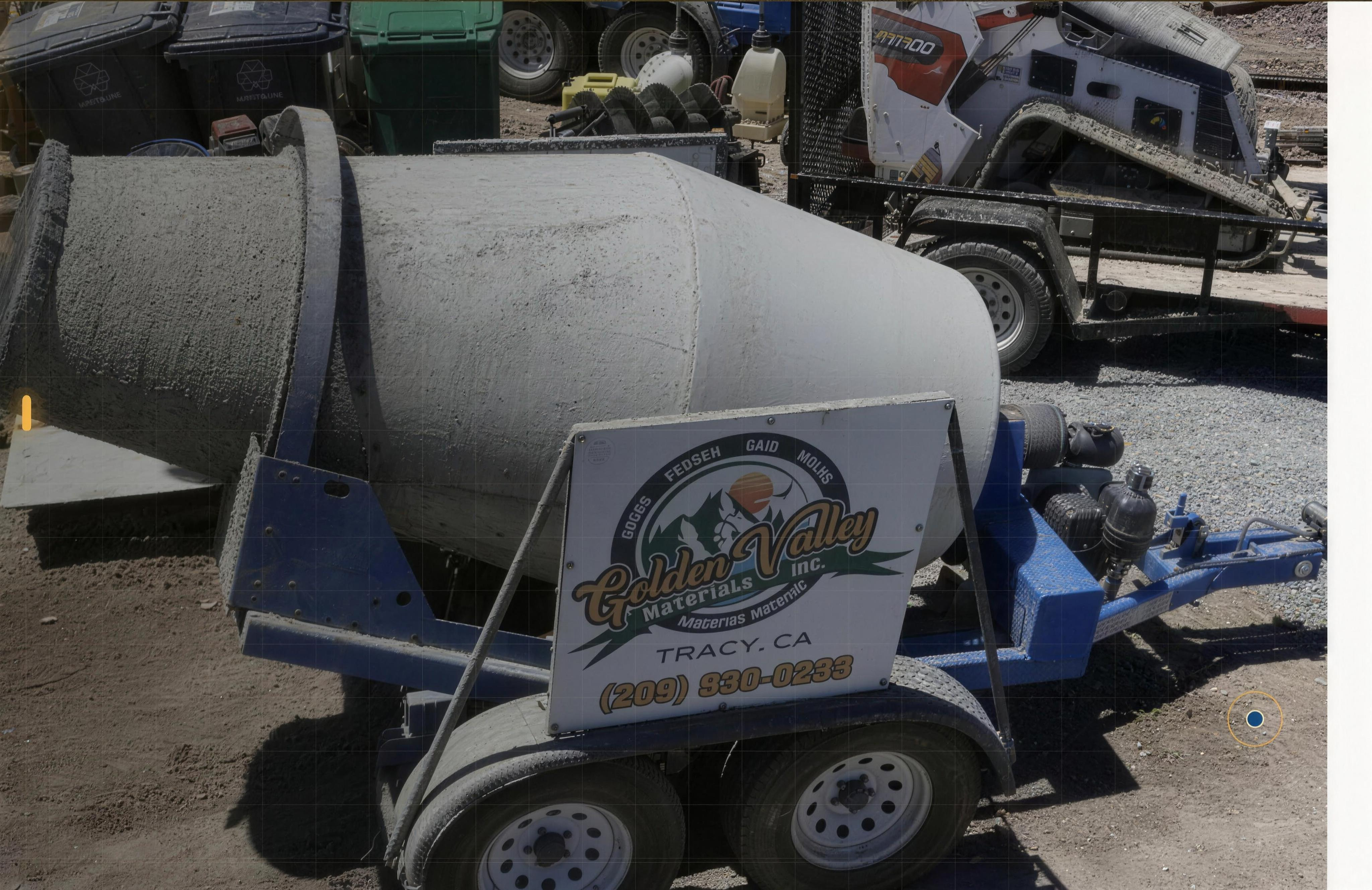 Concrete Mixer Trailer rental Golden Valley Materials Tracy CA